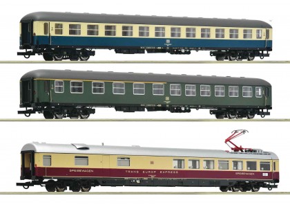 Set de 3 vagoane de calatori  D377 Hispania Express DB - H0 Roco 6200052